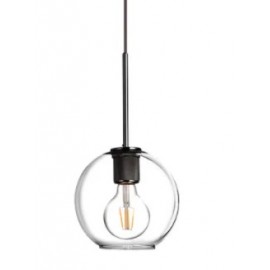 Vencha Lighting-Pico Glass Pendant - Antique Brass , Black & Nickel